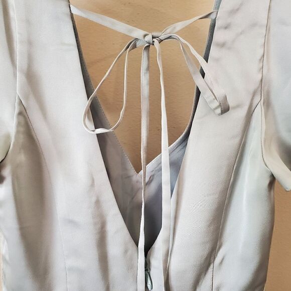 Dusty Sage Azazie Bridesmaid Maxi Dress Size Small - Picture 6 of 10